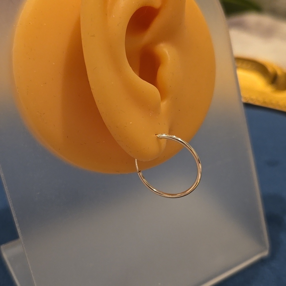 Sterling Silver Hoop Earrings - Picture 3 of 6